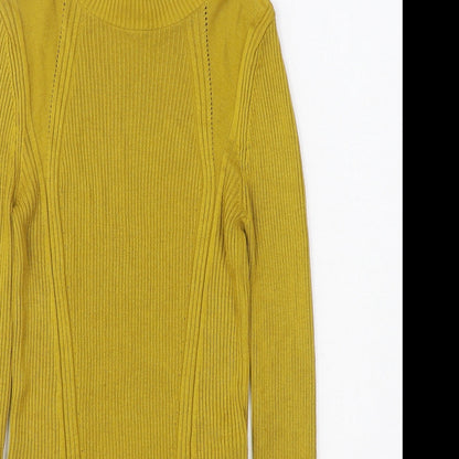 Womens UK Size 10 Topshop Yellow Pullover Jumper