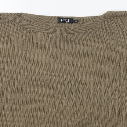 Ivy Womens Brown Boat Neck  Acrylic Pullover Jumper Size M