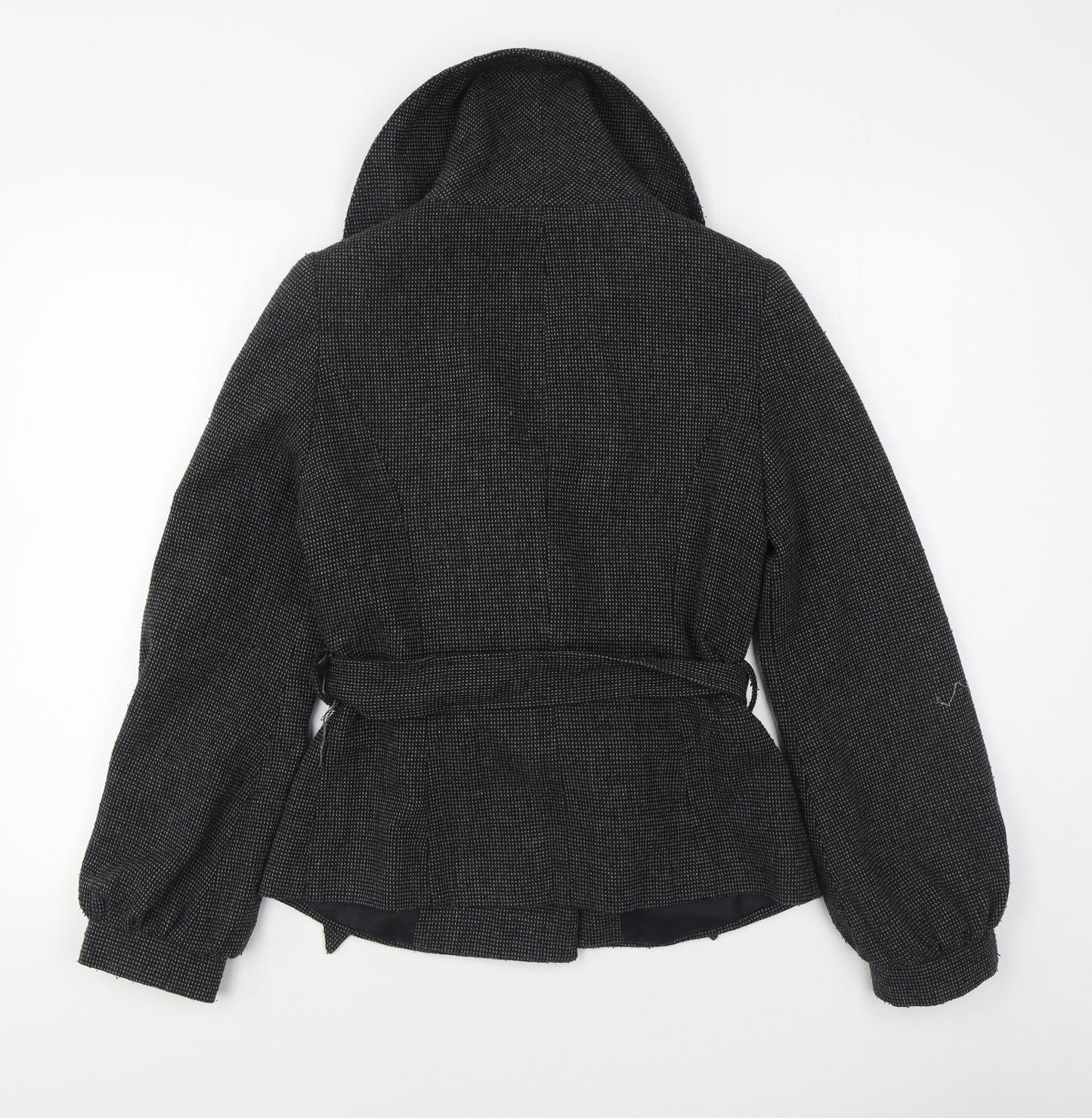 Womens UK Size 8 Miss Selfridge Black Overcoat