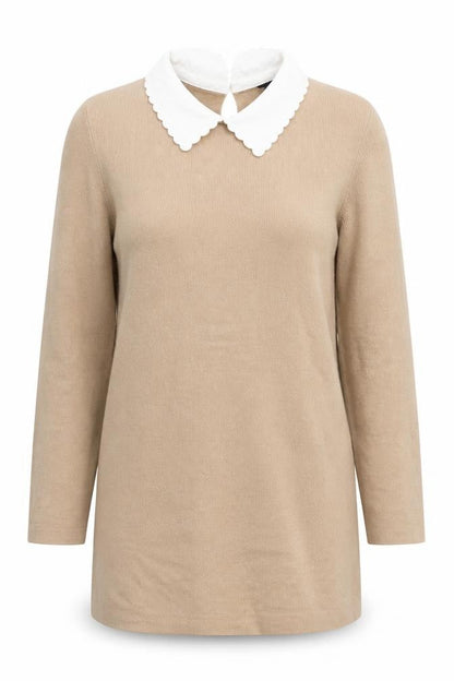 Womens UK Size 6 Dorothy Perkins Beige Pullover Jumper