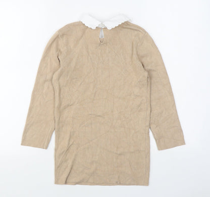 Womens UK Size 6 Dorothy Perkins Beige Pullover Jumper