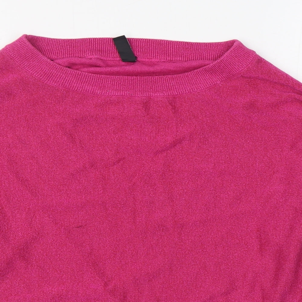 Eksept Womens Pink Boat Neck  Viscose Pullover Jumper Size 2XL