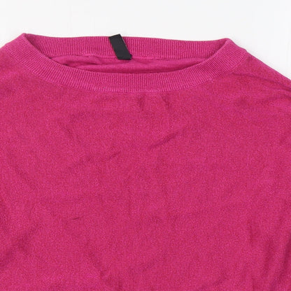 Eksept Womens Pink Boat Neck  Viscose Pullover Jumper Size 2XL