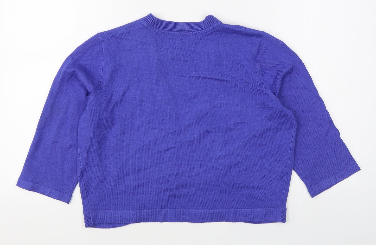 Womens UK Size M Bm Collection Blue Cardigan Jumper