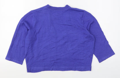 Womens UK Size M Bm Collection Blue Cardigan Jumper