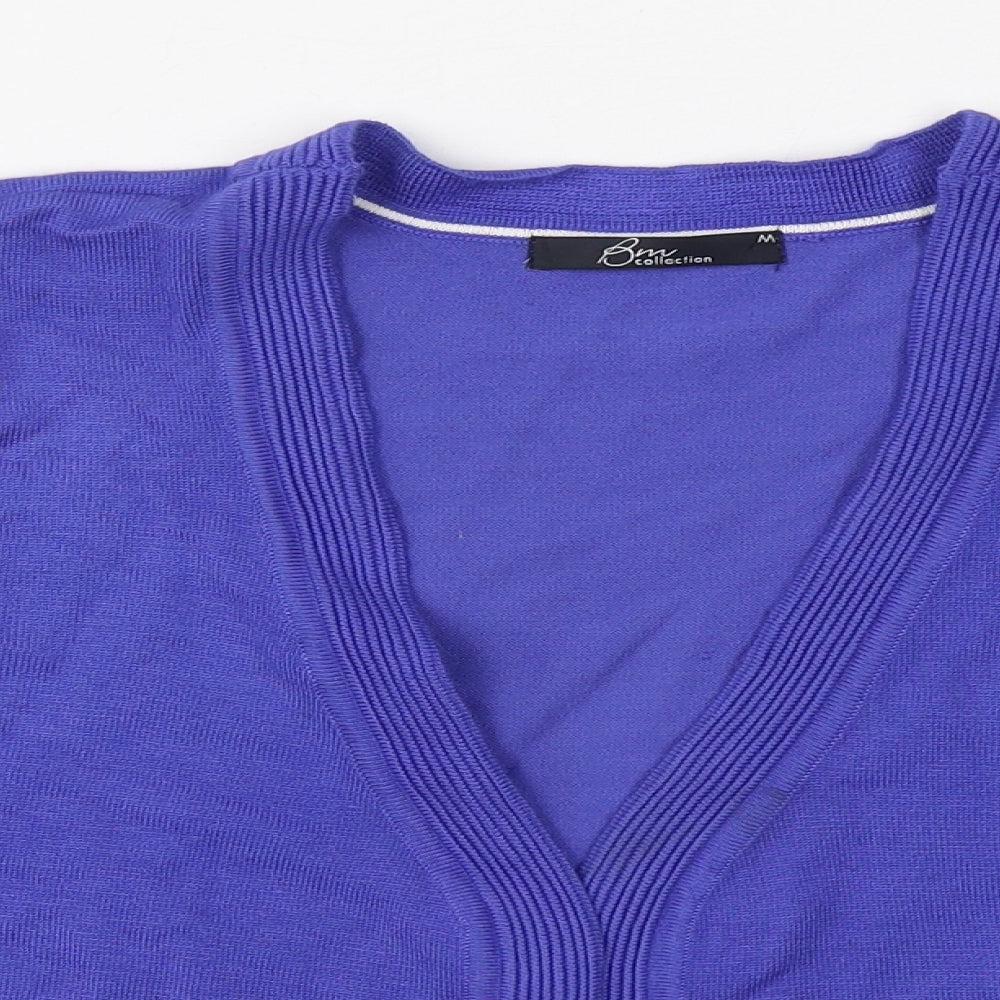 Womens UK Size M Bm Collection Blue Cardigan Jumper