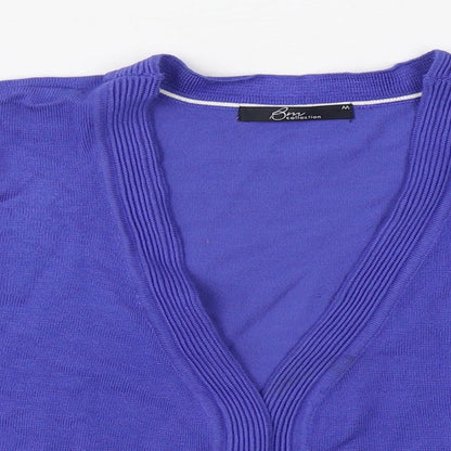 Womens UK Size M Bm Collection Blue Cardigan Jumper