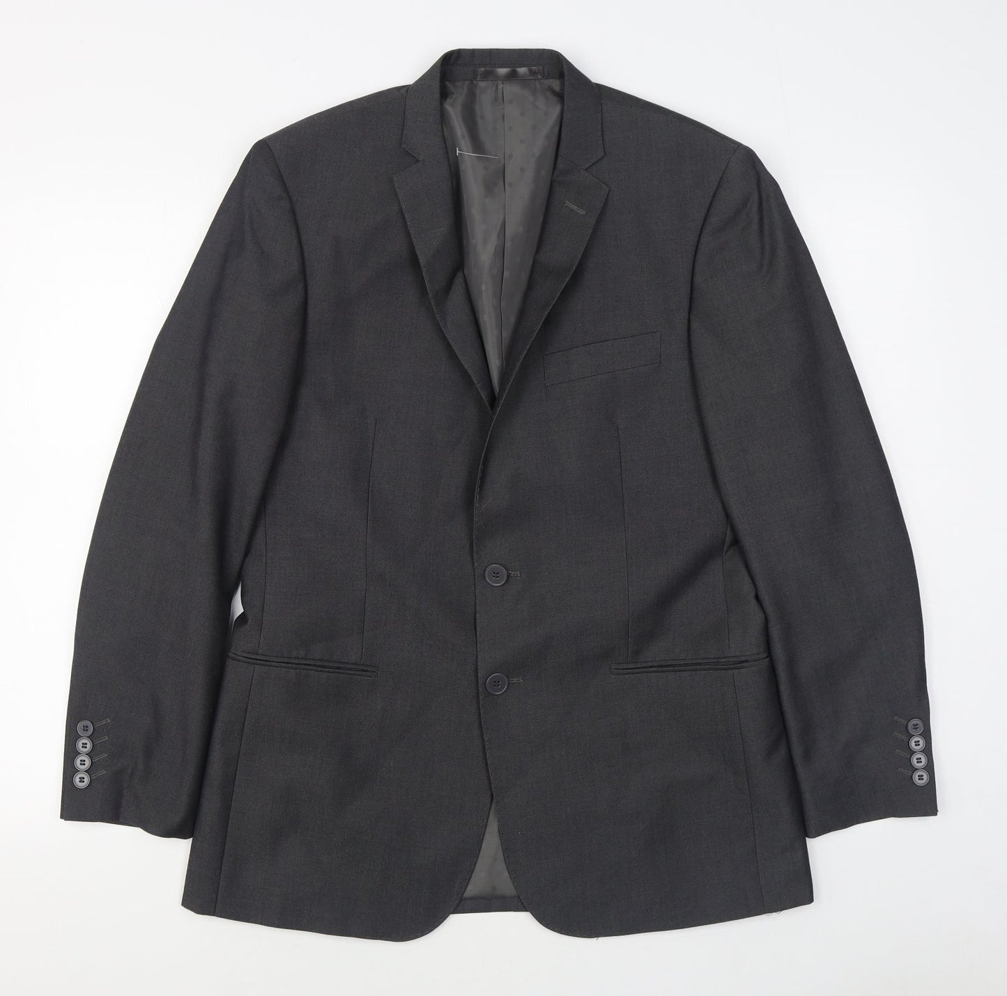 F&F Mens Grey  Polyester Jacket Suit Jacket Size 38