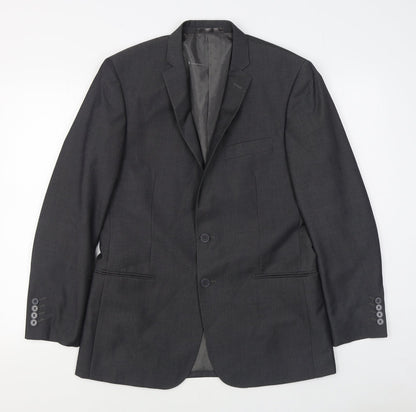 F&F Mens Grey  Polyester Jacket Suit Jacket Size 38