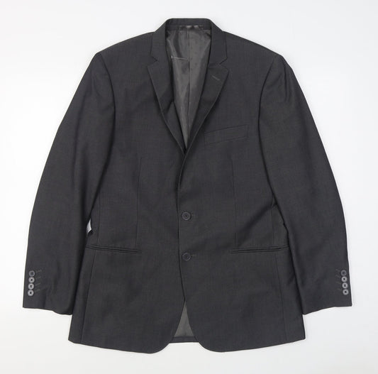 F&F Mens Grey  Polyester Jacket Suit Jacket Size 38