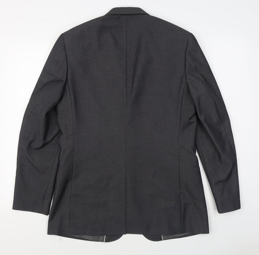 F&F Mens Grey  Polyester Jacket Suit Jacket Size 38