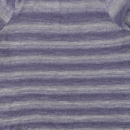 Studio 8 Womens Purple Scoop Neck Striped Acrylic Pullover Jumper Size 22