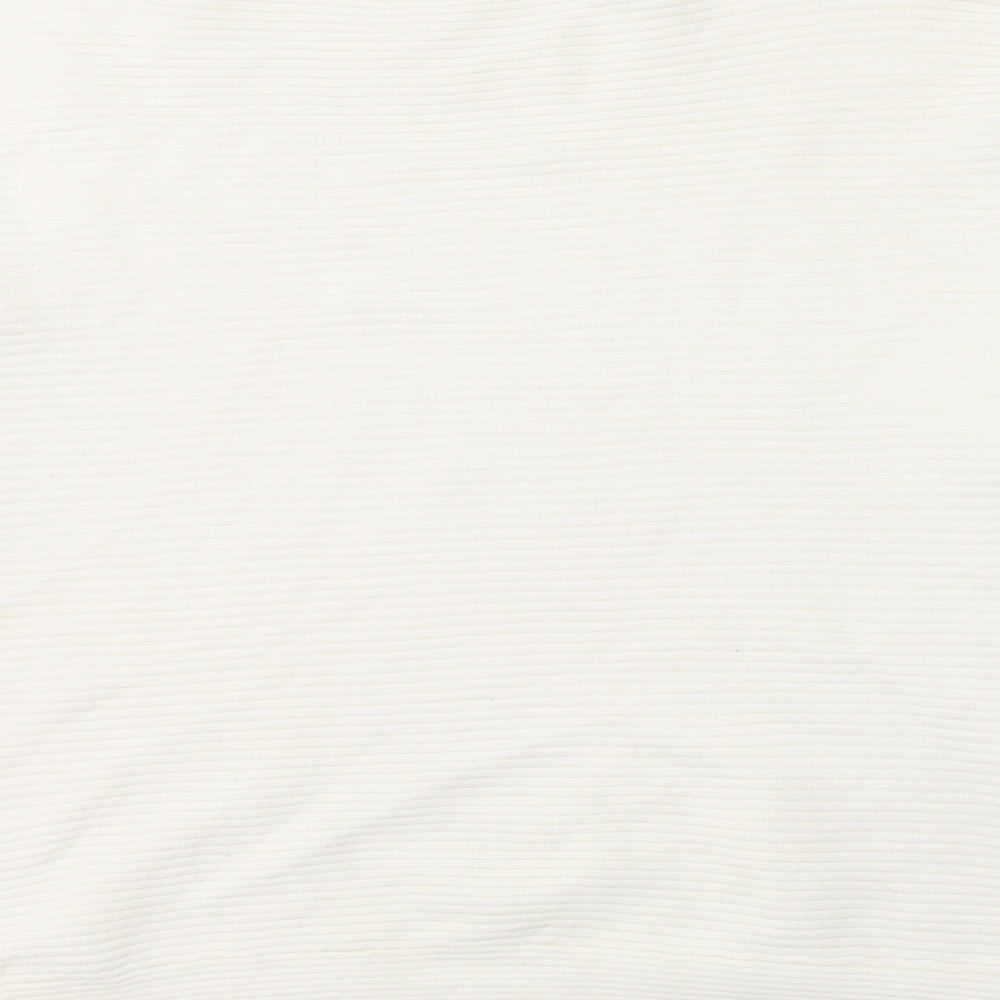 Primark Womens White Round Neck  Viscose Pullover Jumper Size 12