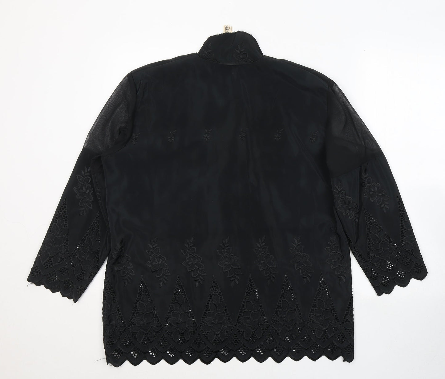 Womens UK Size One Size Preworn Black Basic Button-Up