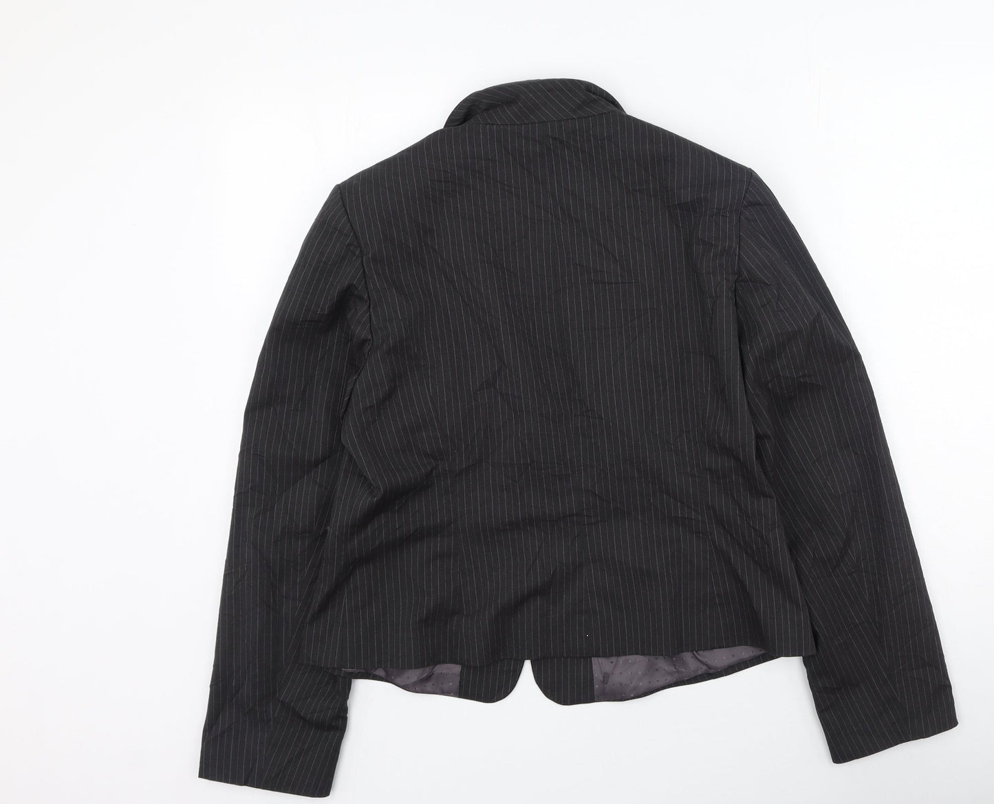 George  Womens Grey Striped  Jacket  Size 16