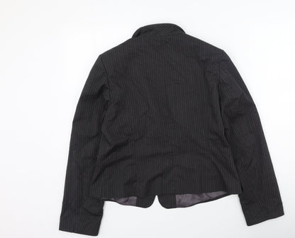 George  Womens Grey Striped  Jacket  Size 16