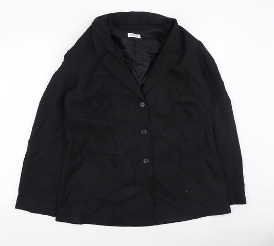 Damart Womens Black   Jacket Coatigan Size 18