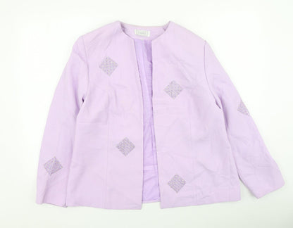 Classics Womens Purple High Neck  Polyester Cardigan Jumper Size 16