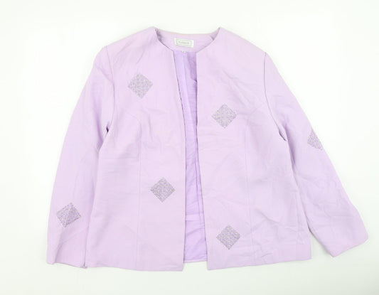 Classics Womens Purple High Neck  Polyester Cardigan Jumper Size 16