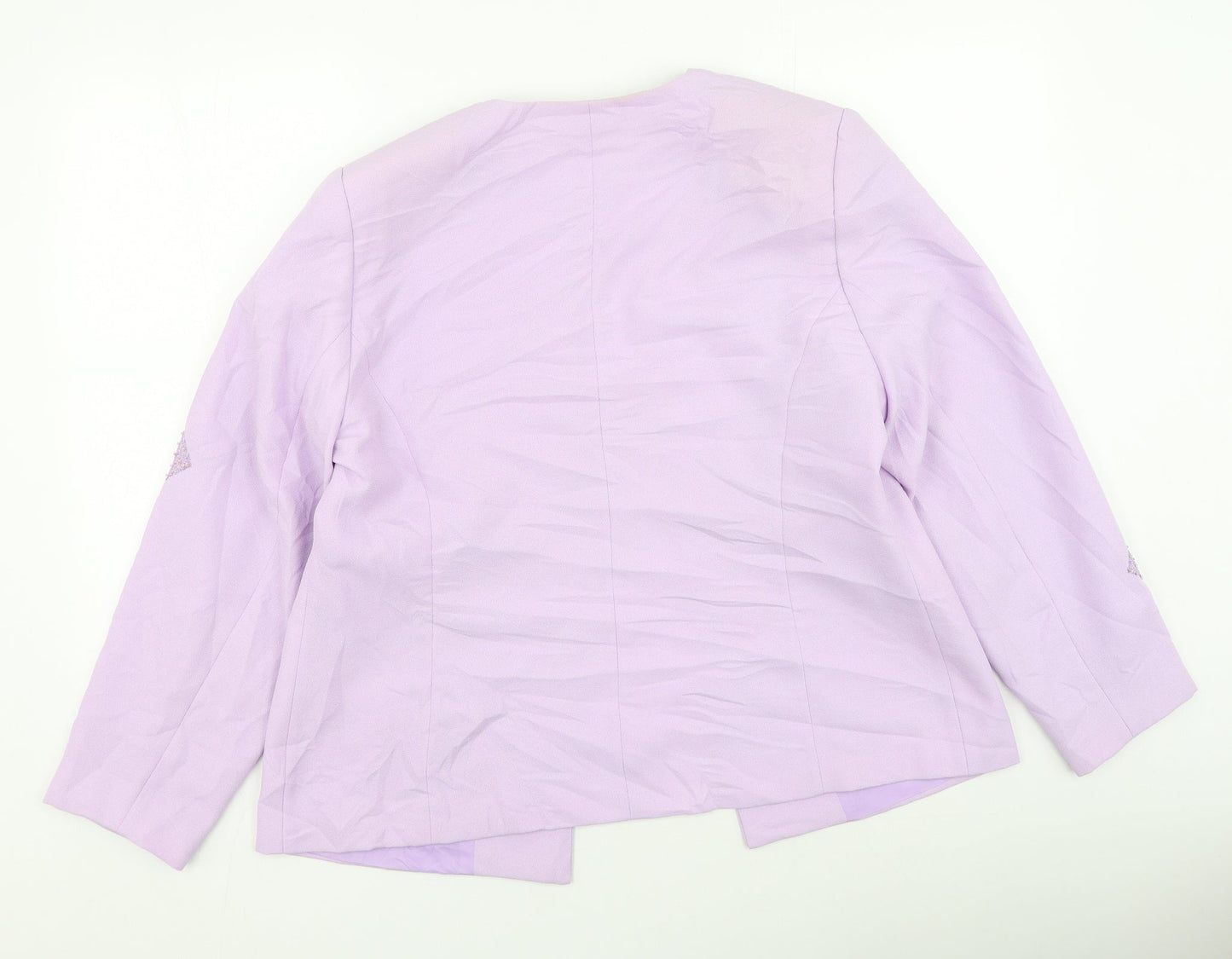 Classics Womens Purple High Neck  Polyester Cardigan Jumper Size 16