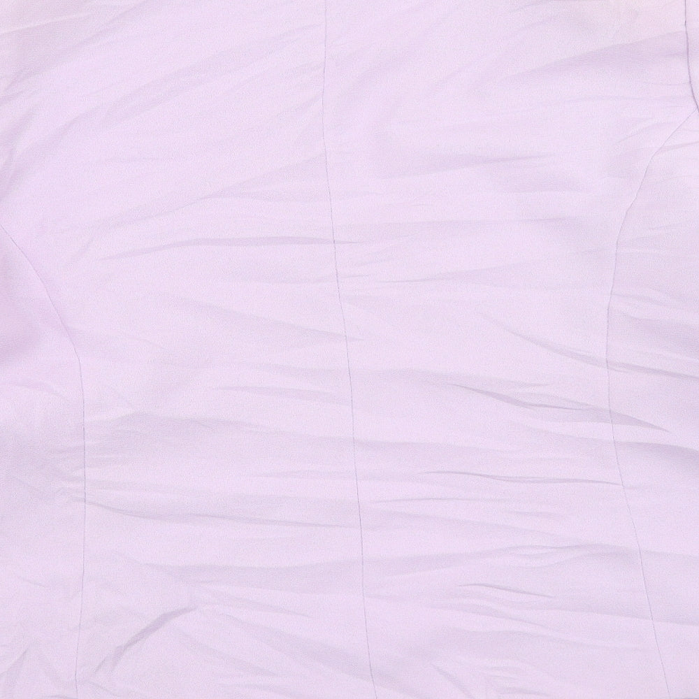 Classics Womens Purple High Neck  Polyester Cardigan Jumper Size 16