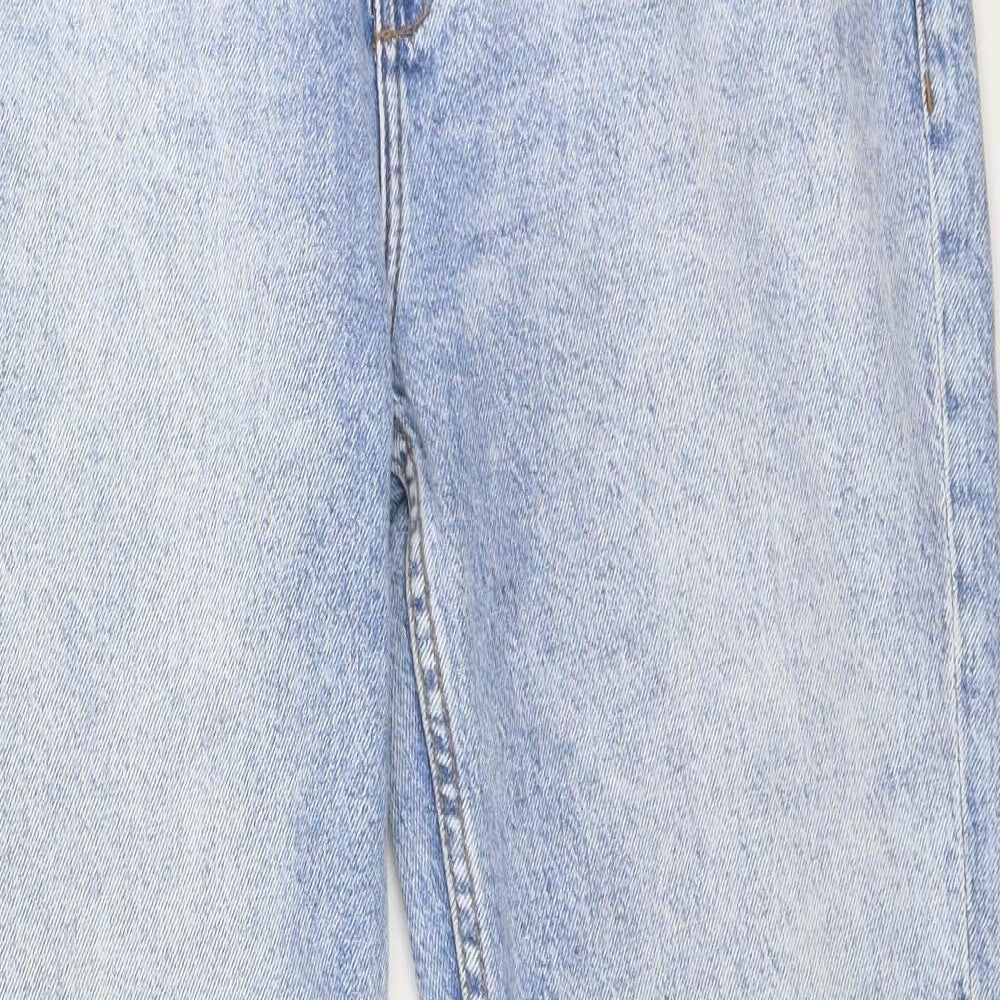 Denim & Co. Womens Blue  Cotton Mom Jeans Size 6 L25 in Regular