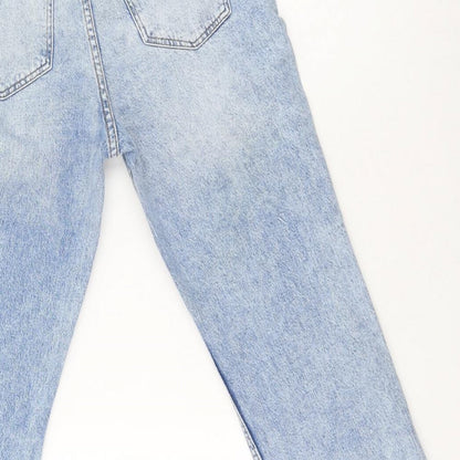 Denim & Co. Womens Blue  Cotton Mom Jeans Size 6 L25 in Regular