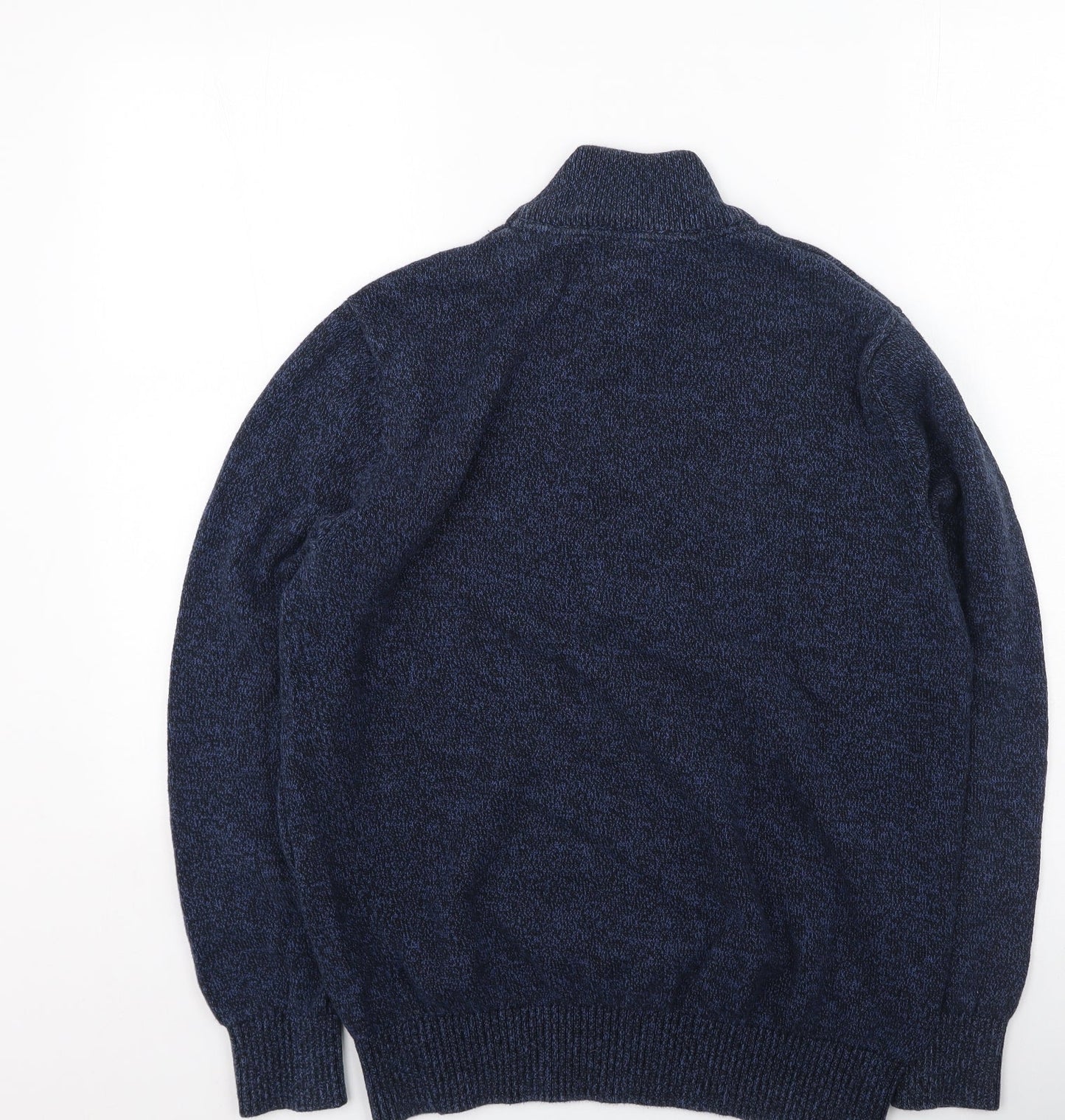 Debenhams Mens Blue High Neck  Cotton Pullover Jumper