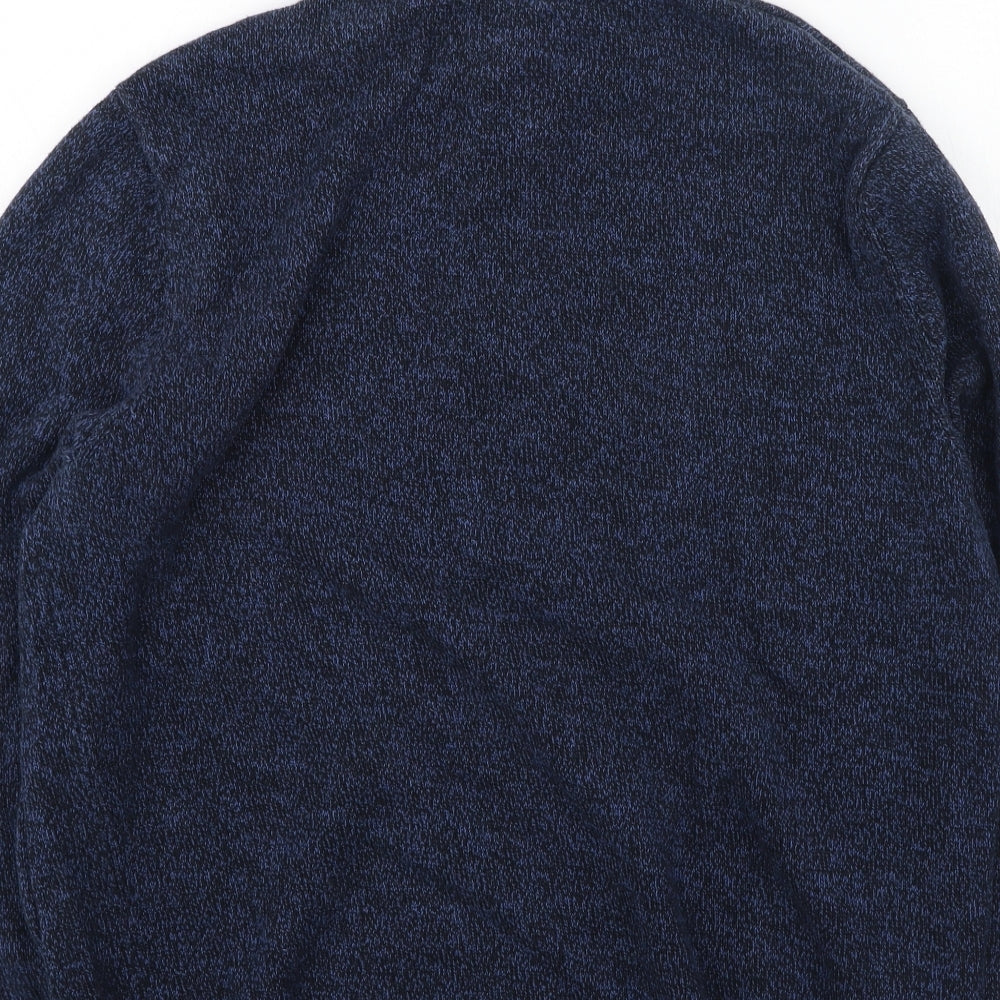 Debenhams Mens Blue High Neck  Cotton Pullover Jumper