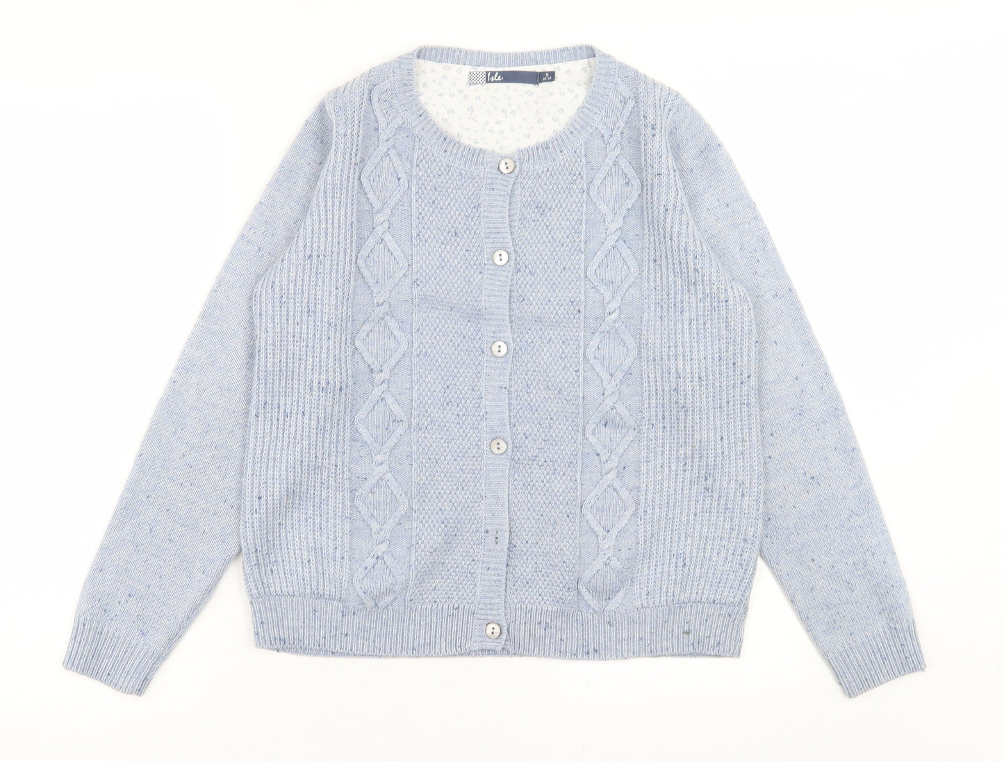Womens UK Size S ble Blue Cardigan Jumper