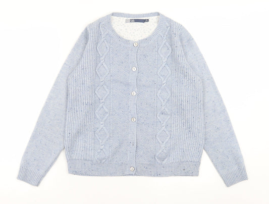 Womens UK Size S ble Blue Cardigan Jumper