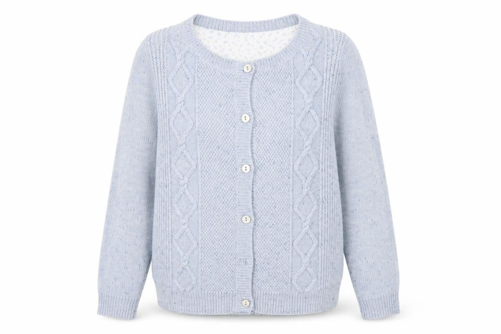 Womens UK Size S ble Blue Cardigan Jumper