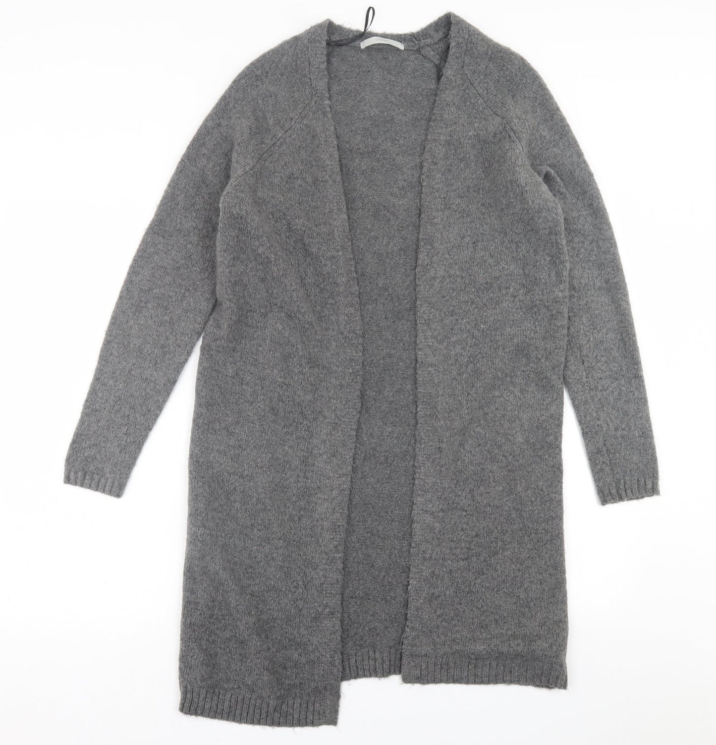 George Womens Grey V-Neck  Acrylic Cardigan Jumper Size S