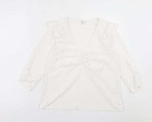 Womens UK Size 12 khost White Basic T-Shirt