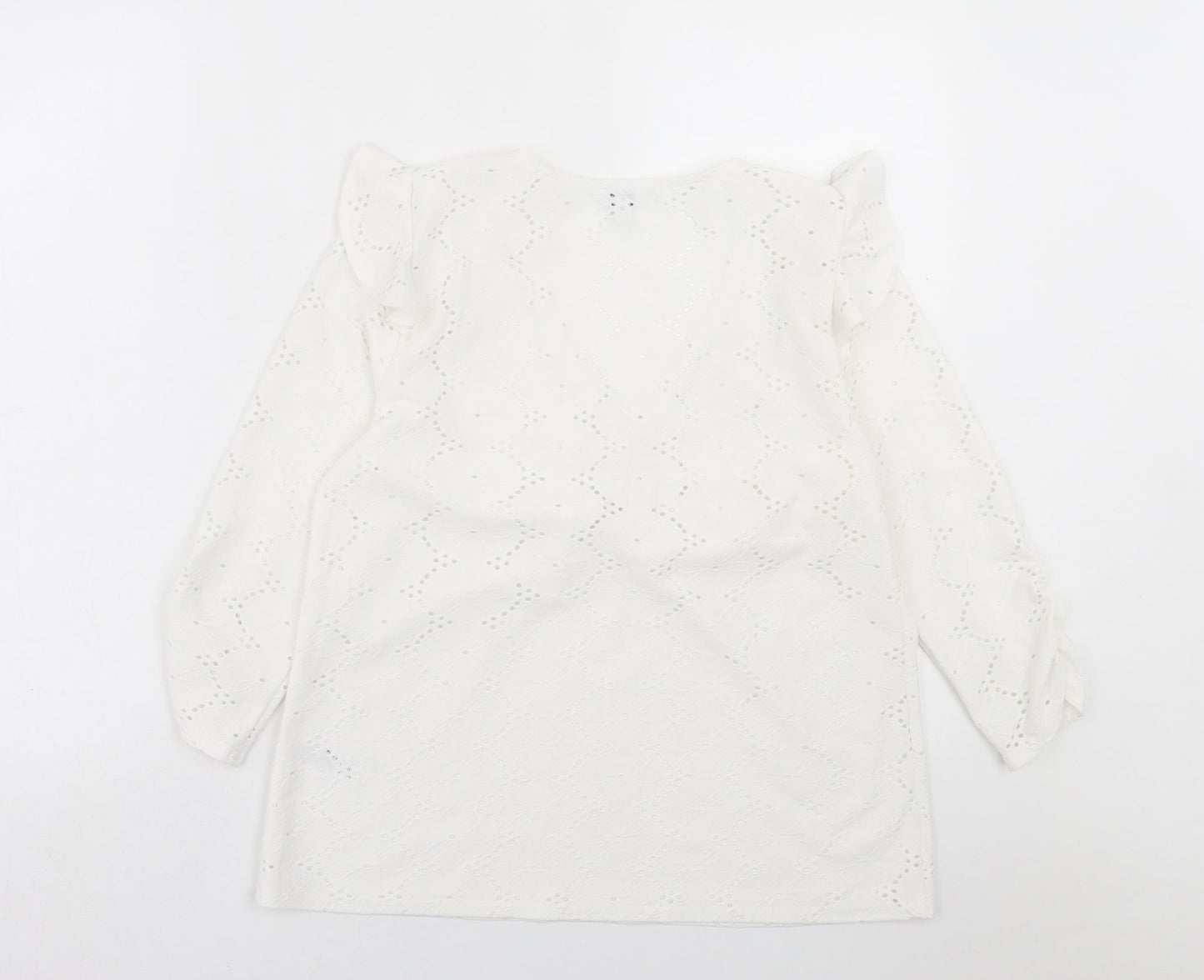 Womens UK Size 12 khost White Basic T-Shirt