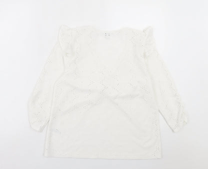 Womens UK Size 12 khost White Basic T-Shirt