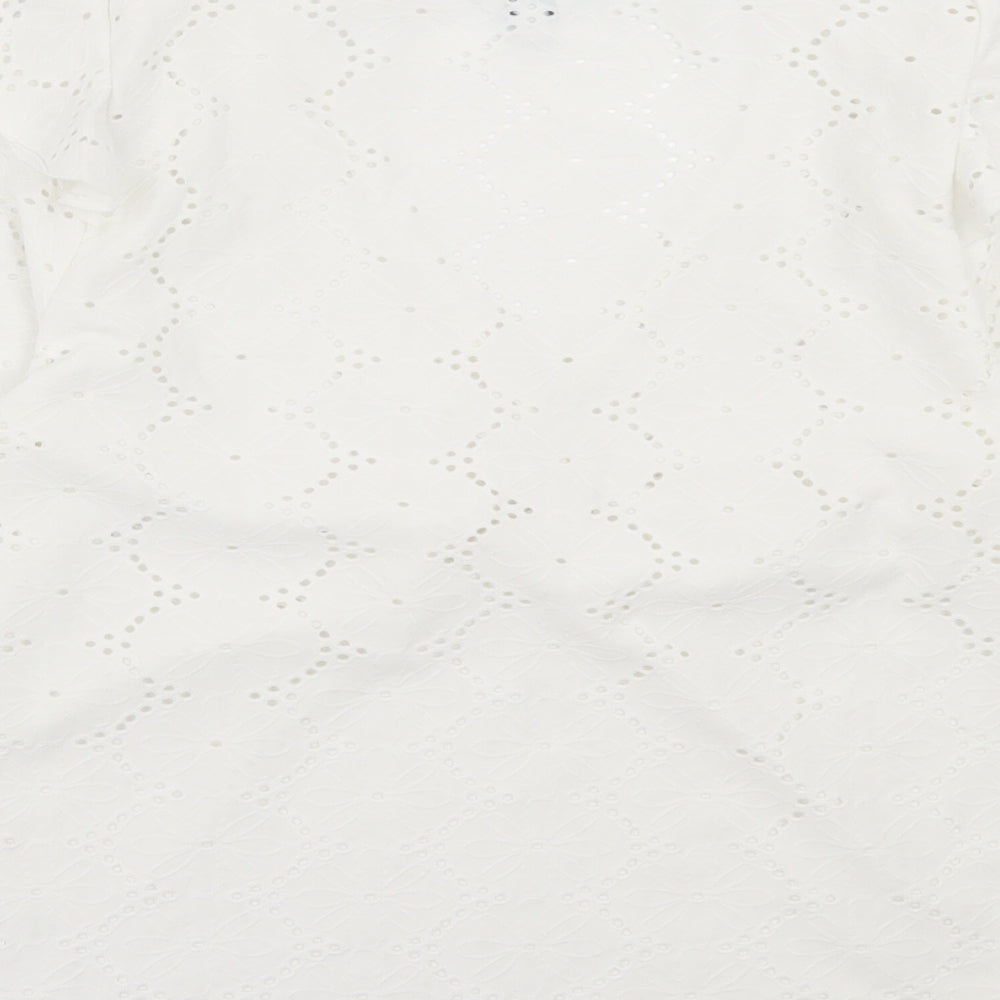 Womens UK Size 12 khost White Basic T-Shirt