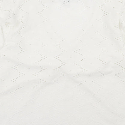 Womens UK Size 12 khost White Basic T-Shirt