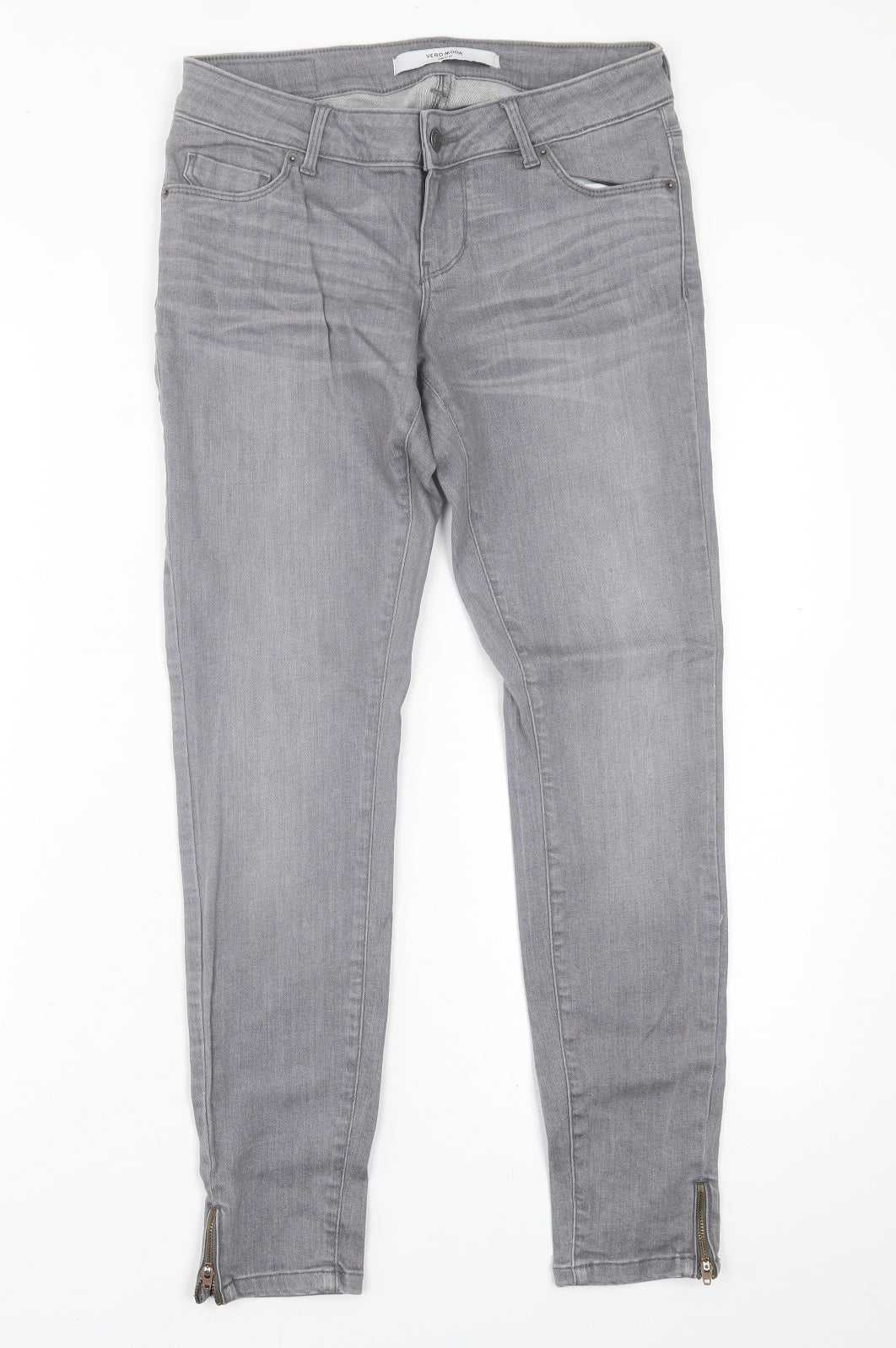 Womens UK Size 30 in VERO MODA Regular Fit Straight Grey Jeans