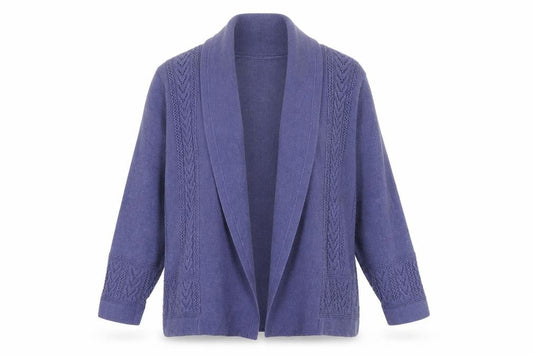 Womens UK Size 8 Indigo Purple Cardigan Jumper
