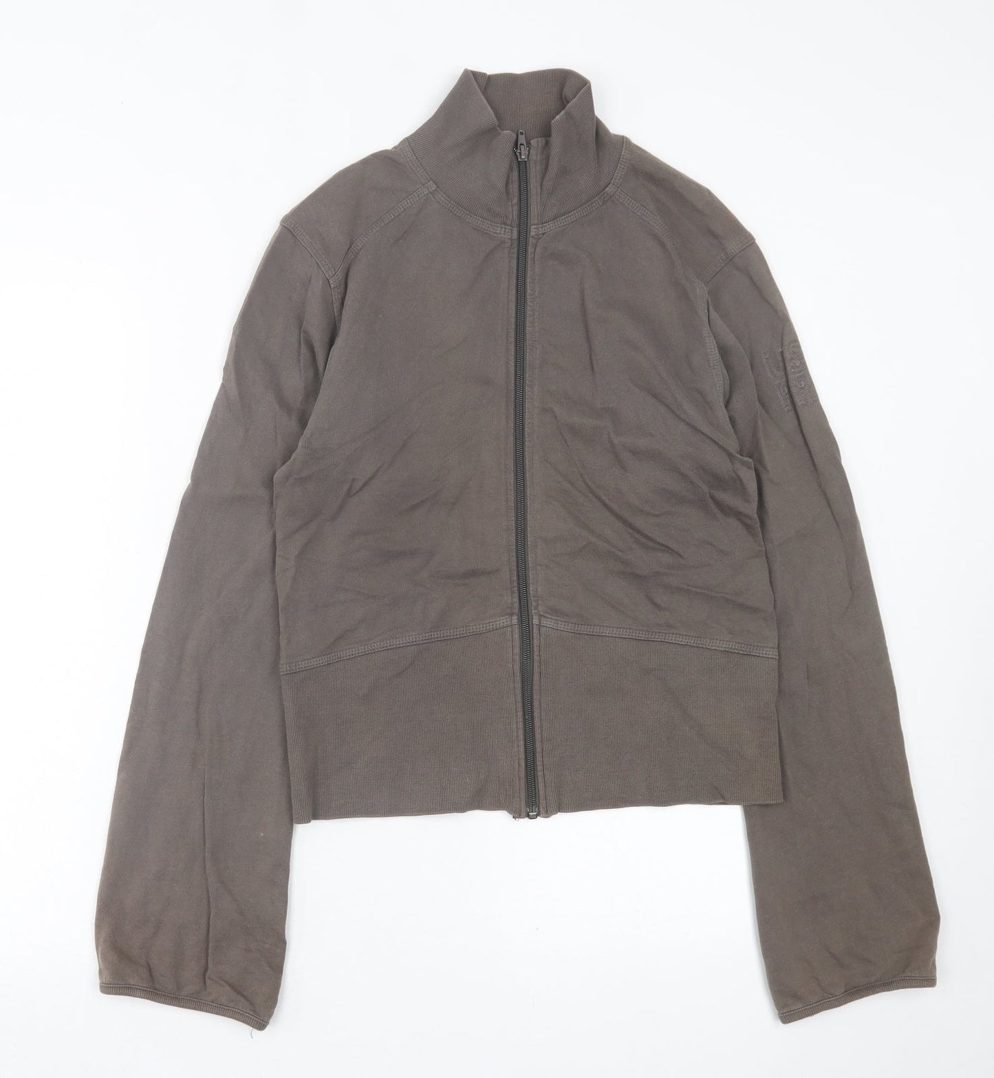 USA Pro Womens Brown  Cotton Full Zip Sweatshirt Size M  Zip
