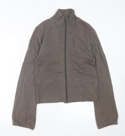 USA Pro Womens Brown  Cotton Full Zip Sweatshirt Size M  Zip