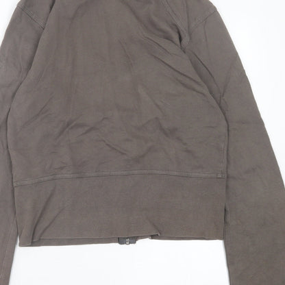 USA Pro Womens Brown  Cotton Full Zip Sweatshirt Size M  Zip