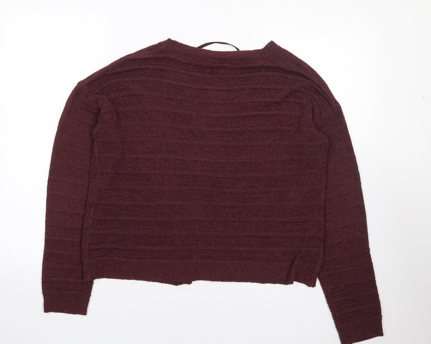 Primark Womens Brown V-Neck  Acrylic Cardigan Jumper Size S