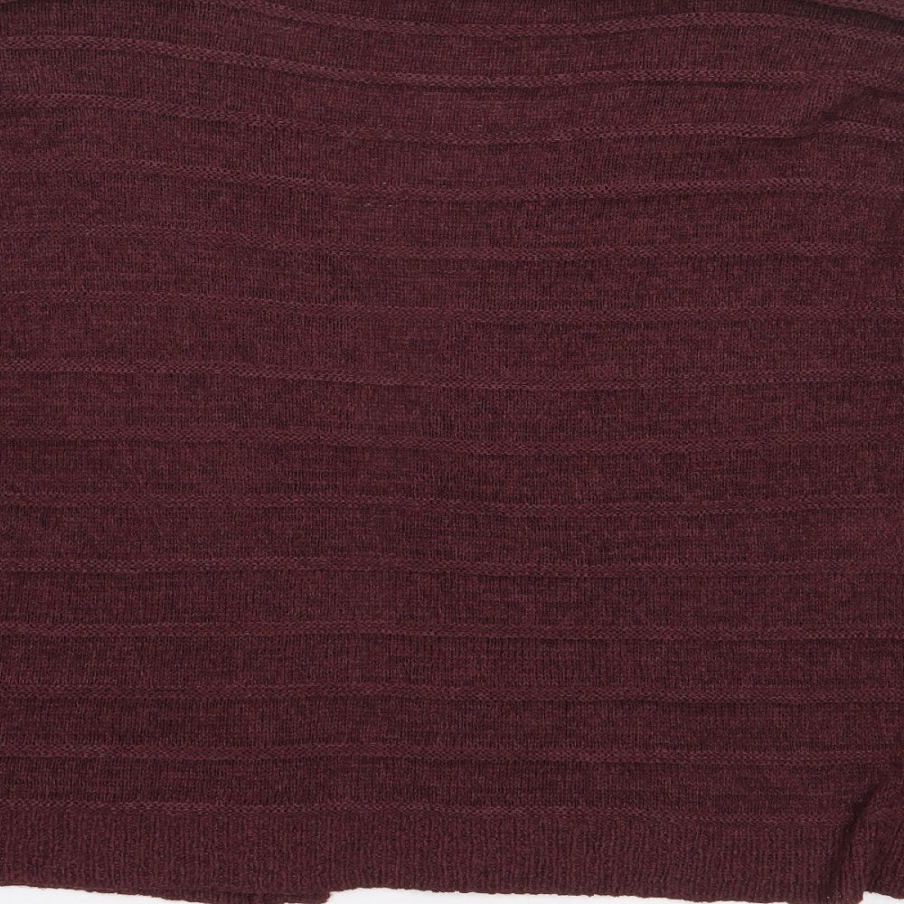 Primark Womens Brown V-Neck  Acrylic Cardigan Jumper Size S