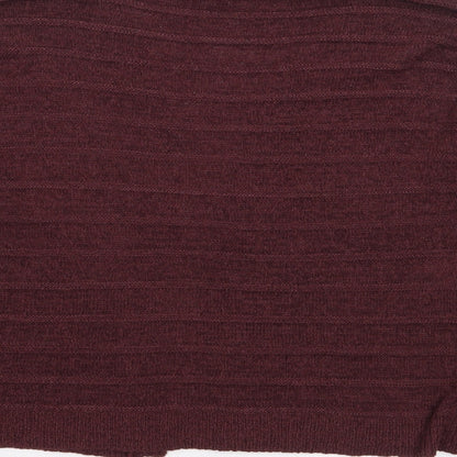 Primark Womens Brown V-Neck  Acrylic Cardigan Jumper Size S