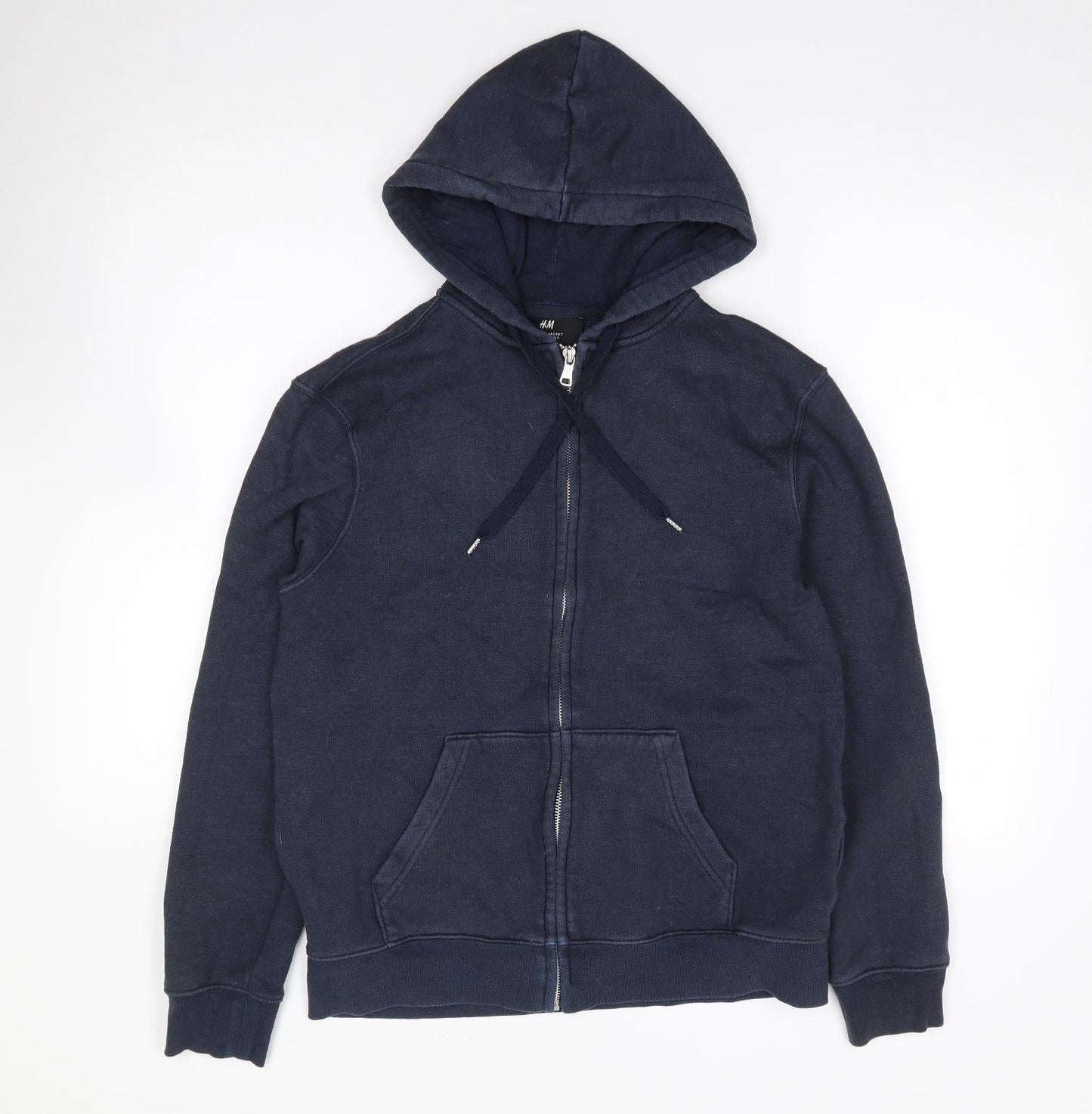 Mens UK Size S H&M Blue Full Zip Hoodie
