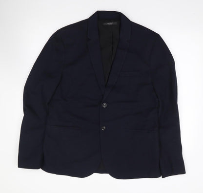 Mens UK Size XL Zara Regular Blue Suit Jacket