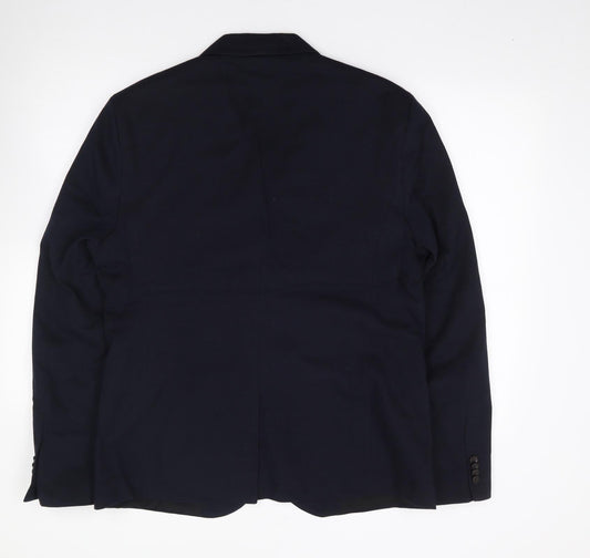 Mens UK Size XL Zara Regular Blue Suit Jacket