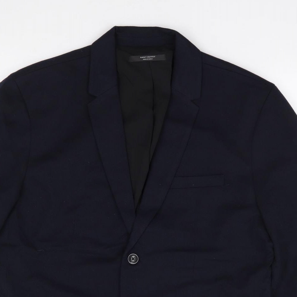 Mens UK Size XL Zara Regular Blue Suit Jacket
